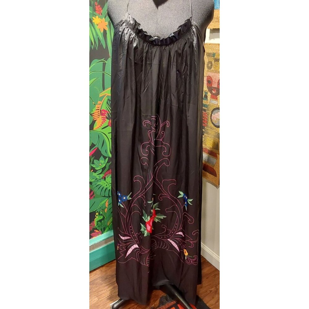 NWOT Celmia Women's Black Multicolored Floral Maxi Dress in XL
